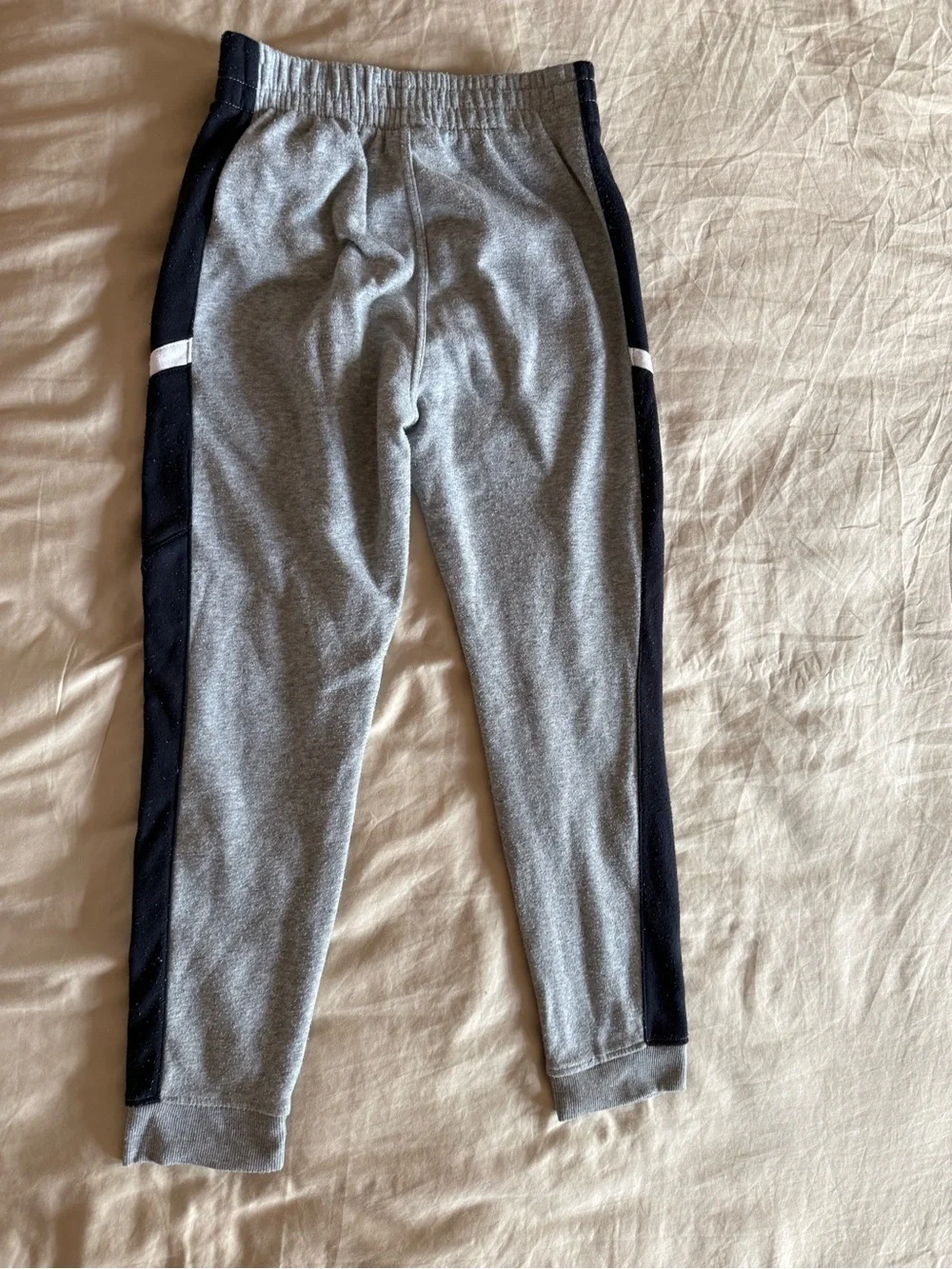 RBX Grey Joggers with Black Side Panels and White Trim Boys Size M 10/12